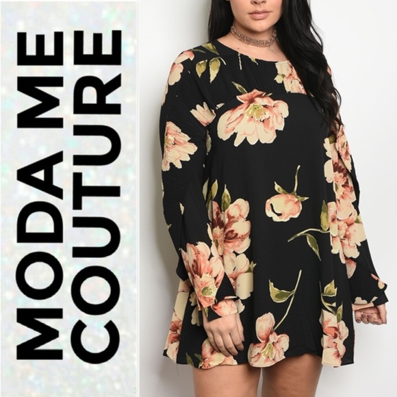 💋LAST CHANCE💋PLUS SIZE FLORAL PRINT DRESS - Picture 2 of 4